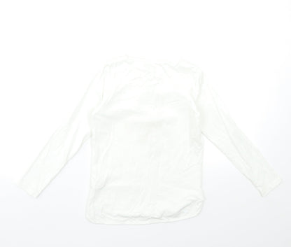 Vertbaudet Girls White   Basic T-Shirt Size 8 Years