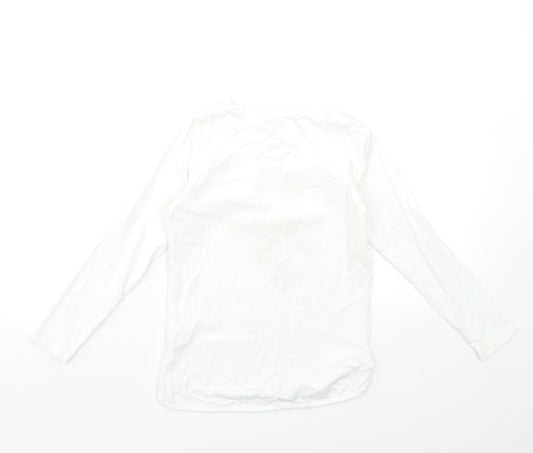 Vertbaudet Girls White   Basic T-Shirt Size 8 Years