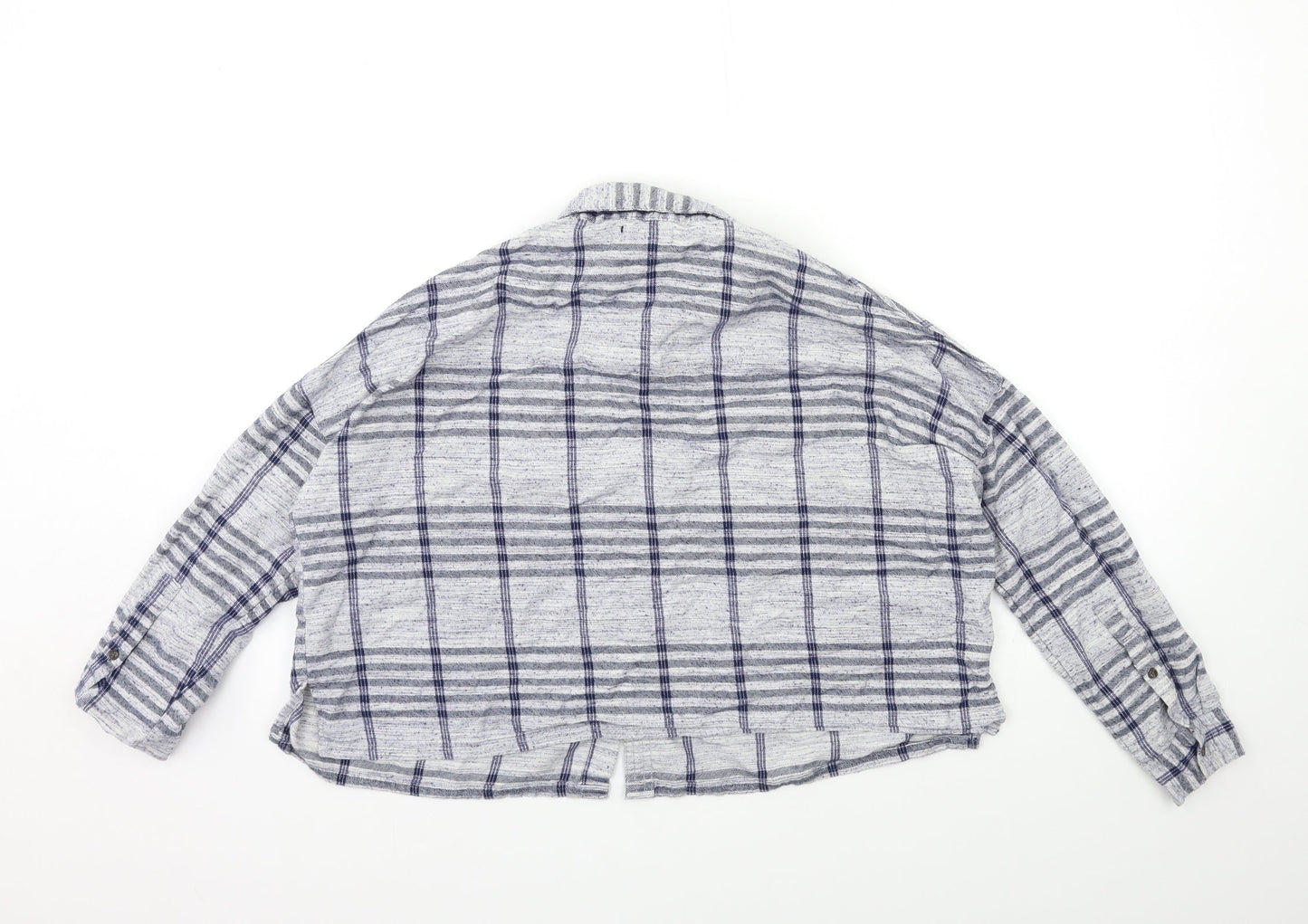 Womens UK Size S BDG Blue Basic Button-Up