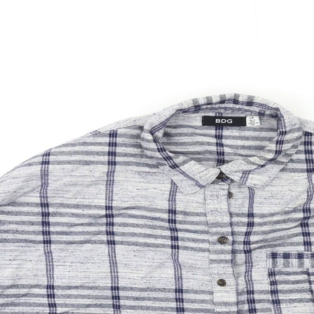 Womens UK Size S BDG Blue Basic Button-Up