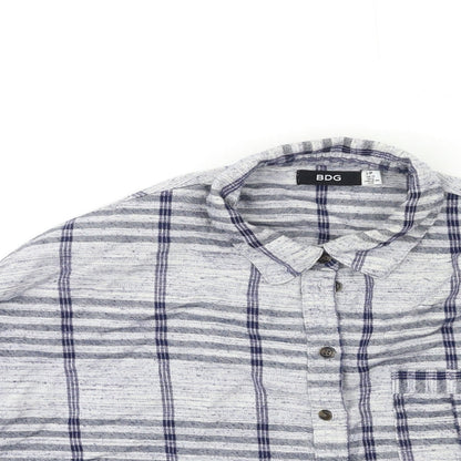 Womens UK Size S BDG Blue Basic Button-Up
