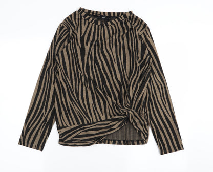 F&F Womens Multicoloured Striped  Basic T-Shirt Size 10