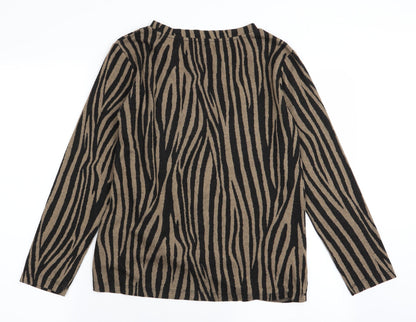 F&F Womens Multicoloured Striped  Basic T-Shirt Size 10