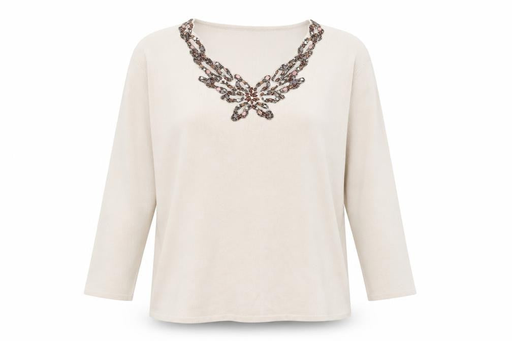 Womens UK Size M talisa Beige Basic T-Shirt