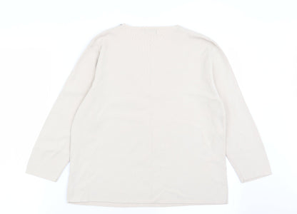 Womens UK Size M talisa Beige Basic T-Shirt