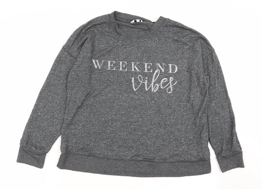 Debenhams Womens Grey   Pullover Jumper Size 14  - lounge jumper