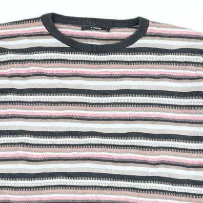 Asda George Womens Multicoloured Striped  Pullover Jumper Size M