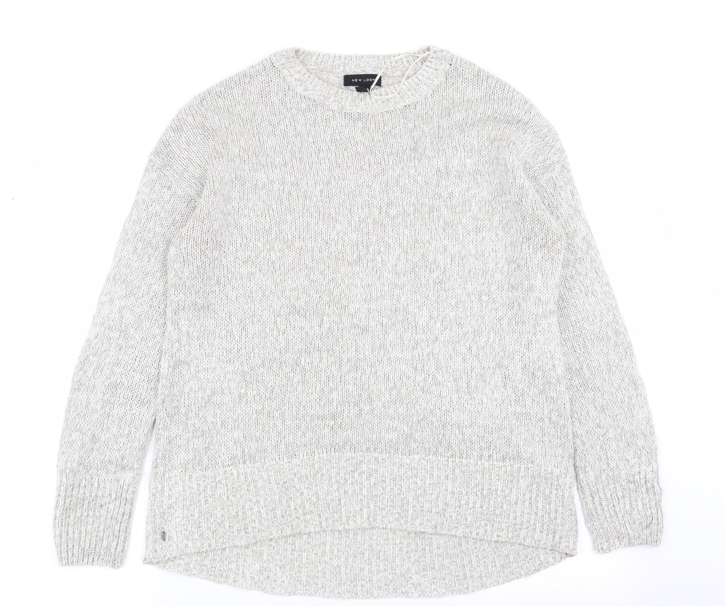 Womens UK Size M New Look Grey Pullover Jumper