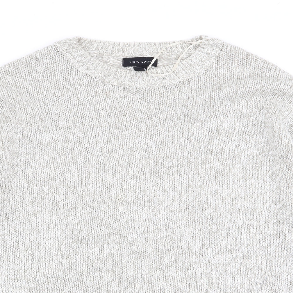 Womens UK Size M New Look Grey Pullover Jumper