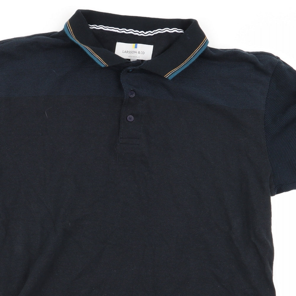 Larsson & Co Mens Multicoloured    Polo Size M