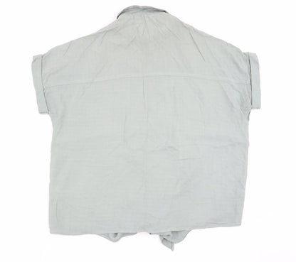 New Look Womens Green   Basic Button-Up Size 8
