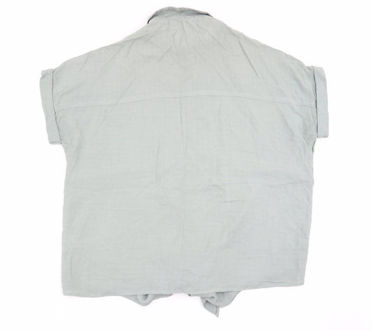 New Look Womens Green   Basic Button-Up Size 8