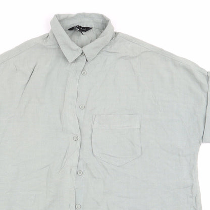 New Look Womens Green   Basic Button-Up Size 8