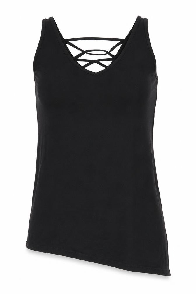 Womens UK Size 6 F&F Black Basic Tank