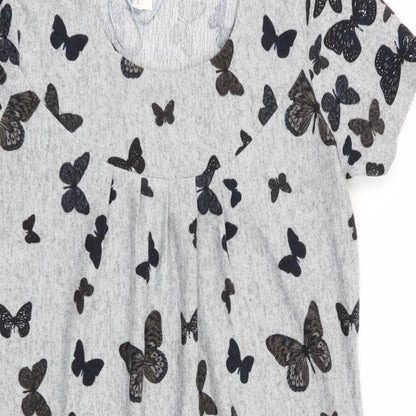 blue vanilla Womens Grey   Fit & Flare  Size S