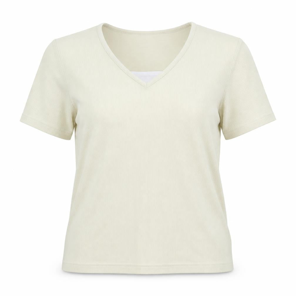 Womens UK Size M Bonmarché Ivory Basic T-Shirt