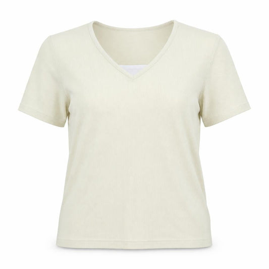 Womens UK Size M Bonmarché Ivory Basic T-Shirt