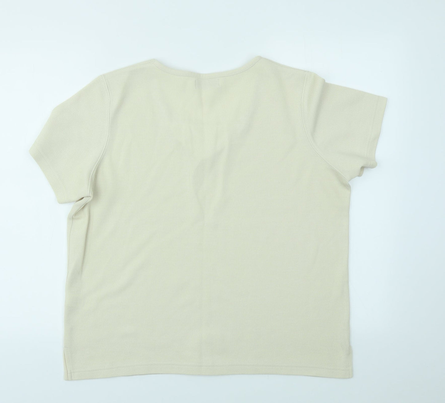 Womens UK Size M Bonmarché Ivory Basic T-Shirt
