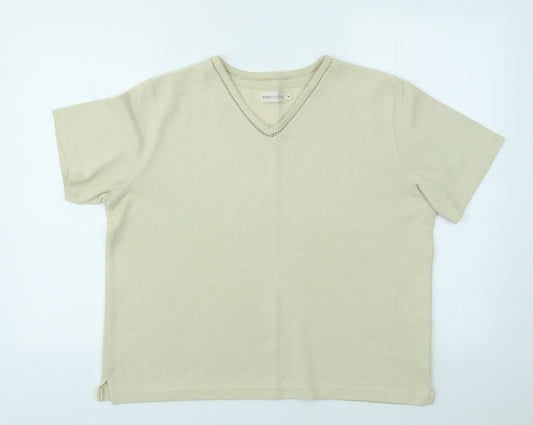 Bonmarché Womens Beige   Basic T-Shirt Size M