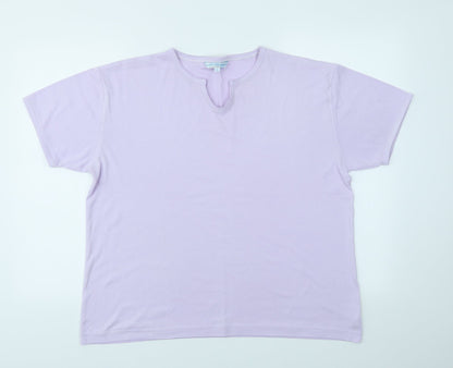 ANTONIA Womens Purple   Basic T-Shirt Size 16