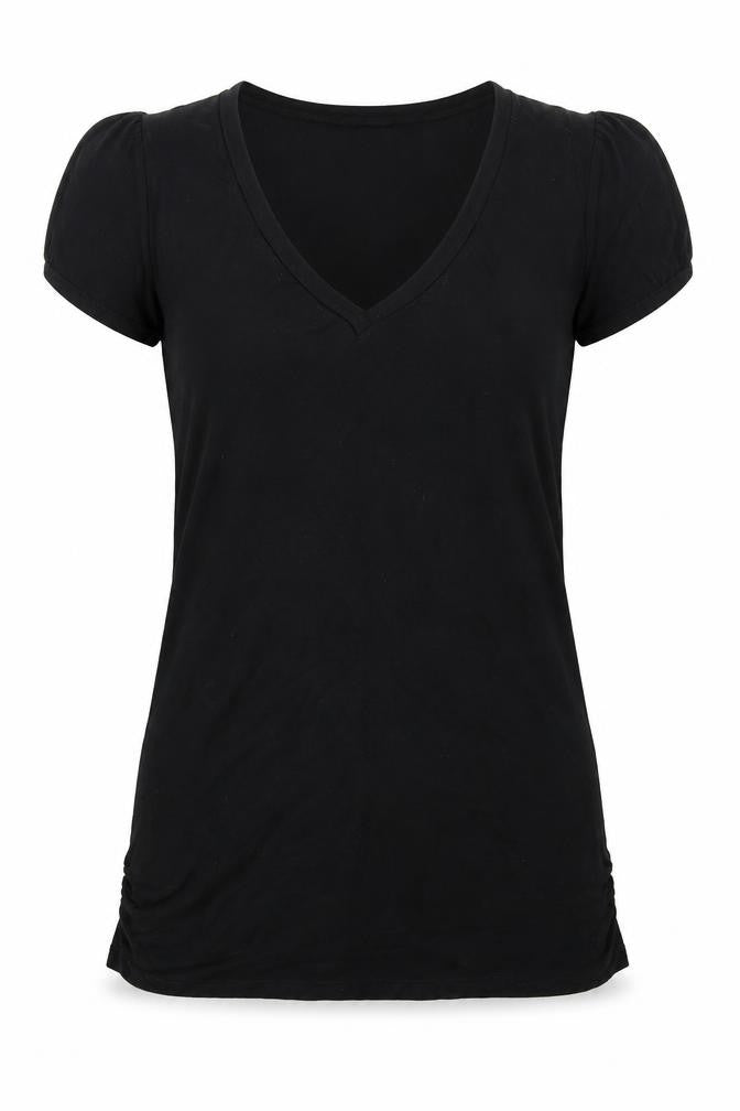 Womens UK Size M MNG Black Basic T-Shirt
