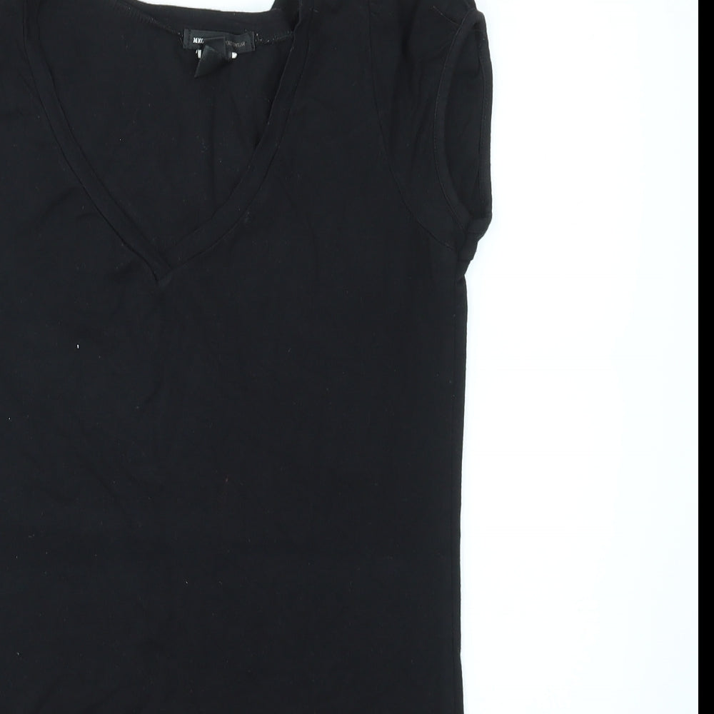 Womens UK Size M MNG Black Basic T-Shirt