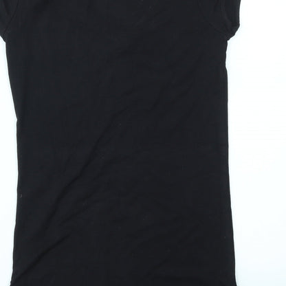 Womens UK Size M MNG Black Basic T-Shirt