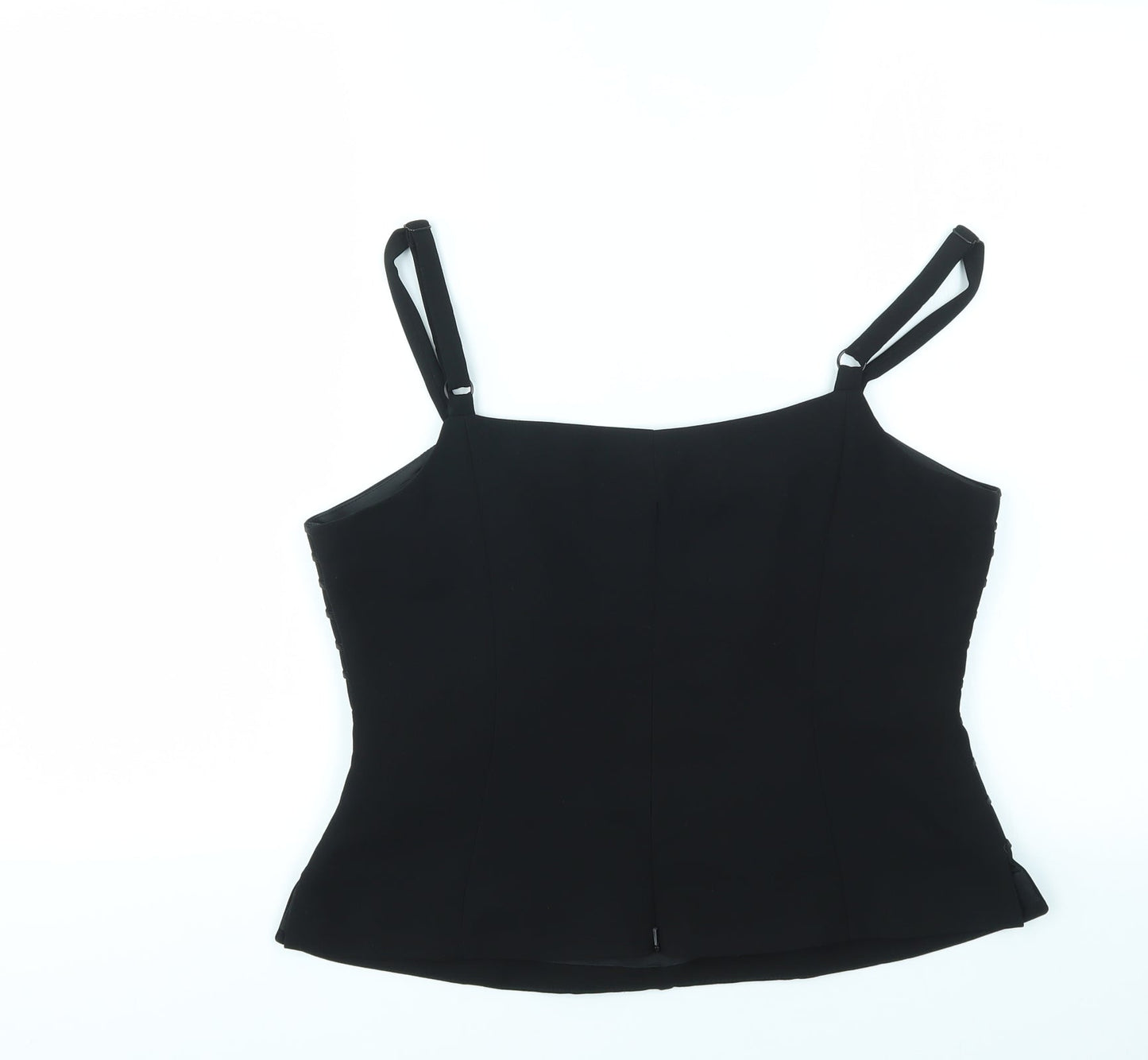Womens UK Size 14 Roman Black Basic T-Shirt