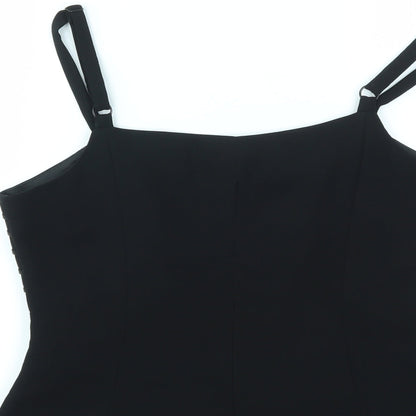 Womens UK Size 14 Roman Black Basic T-Shirt