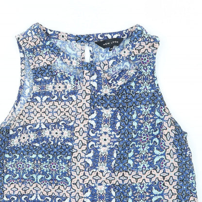 Womens UK Size 10 New Look Blue Basic T-Shirt