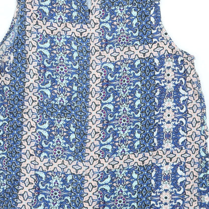 Womens UK Size 10 New Look Blue Basic T-Shirt