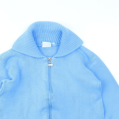 Womens UK Size L gorgeous Blue Full Zip Jumper