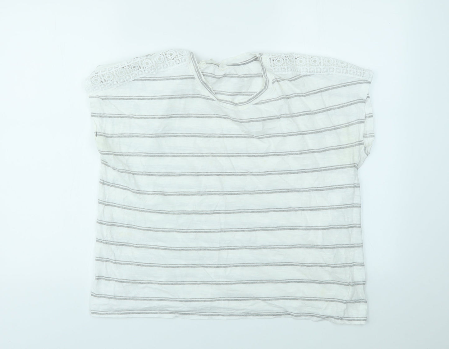 Primark Womens Multicoloured Striped  Basic T-Shirt Size 12