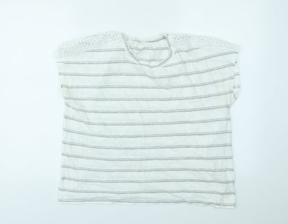 Primark Womens Multicoloured Striped  Basic T-Shirt Size 12