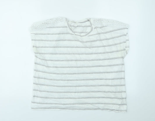 Primark Womens Multicoloured Striped  Basic T-Shirt Size 12