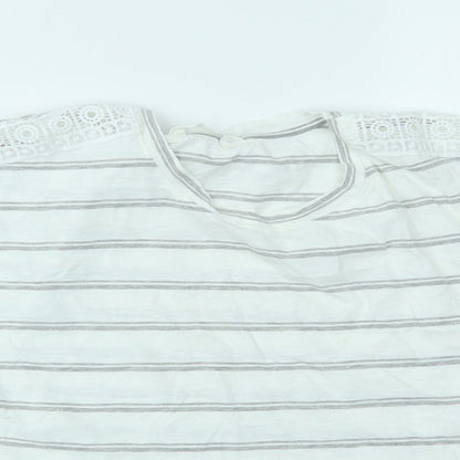 Primark Womens Multicoloured Striped  Basic T-Shirt Size 12