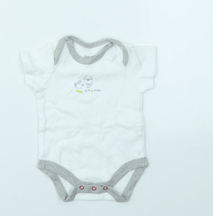 mamas & papas Baby White   Babygrow One-Piece Size Newborn
