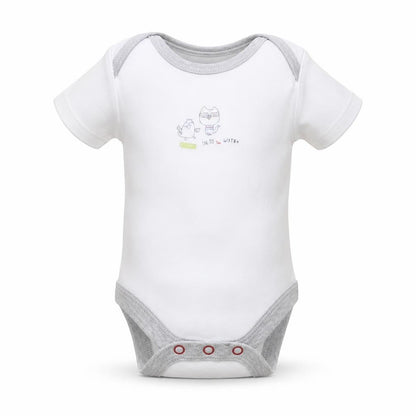 mamas & papas Baby White   Babygrow One-Piece Size Newborn