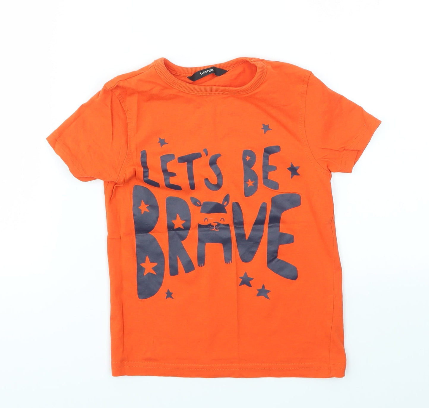 George Boys Orange   Basic T-Shirt Size 4-5 Years