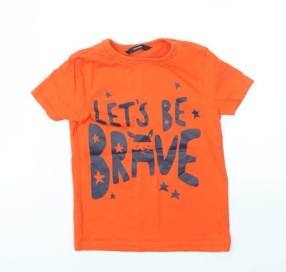 George Boys Orange   Basic T-Shirt Size 4-5 Years