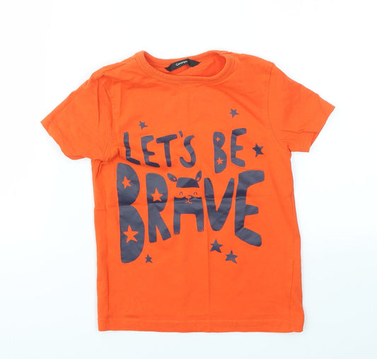 George Boys Orange   Basic T-Shirt Size 4-5 Years