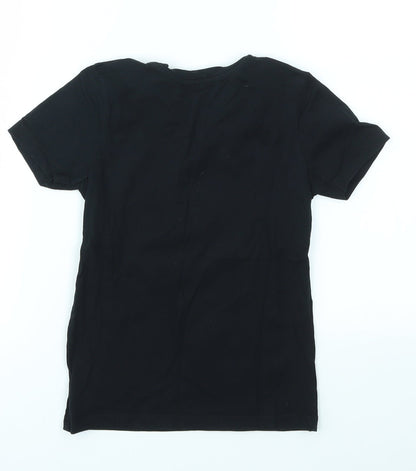 George Boys Black   Basic T-Shirt Size 5-6 Years