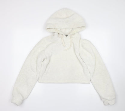 Select Womens White   Pullover Hoodie Size S