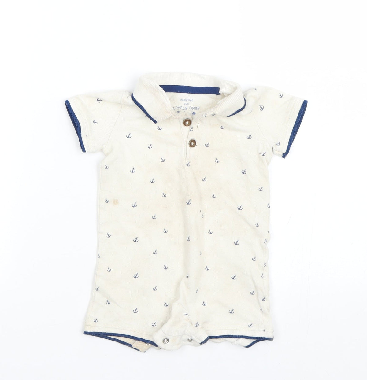 F&F Baby Beige Polka Dot  Basic Polo Size 6-9 Months