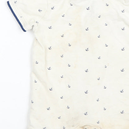 F&F Baby Beige Polka Dot  Basic Polo Size 6-9 Months