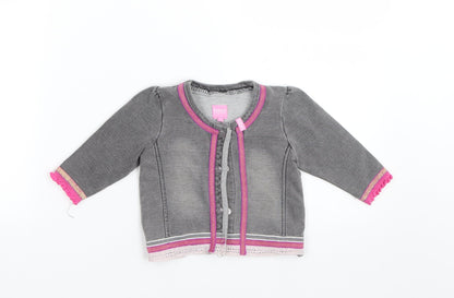 BeeBieLove Girls Grey   Cardigan Jumper Size 6-9 Months