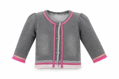BeeBieLove Girls Grey   Cardigan Jumper Size 6-9 Months