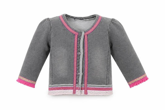 BeeBieLove Girls Grey   Cardigan Jumper Size 6-9 Months