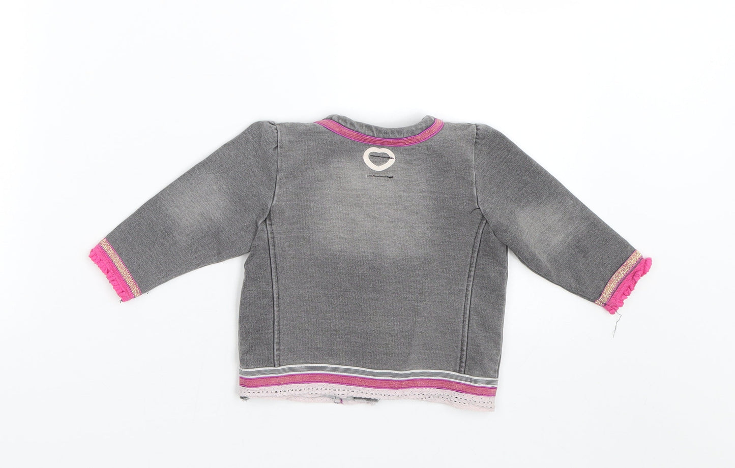 BeeBieLove Girls Grey   Cardigan Jumper Size 6-9 Months
