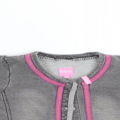 BeeBieLove Girls Grey   Cardigan Jumper Size 6-9 Months